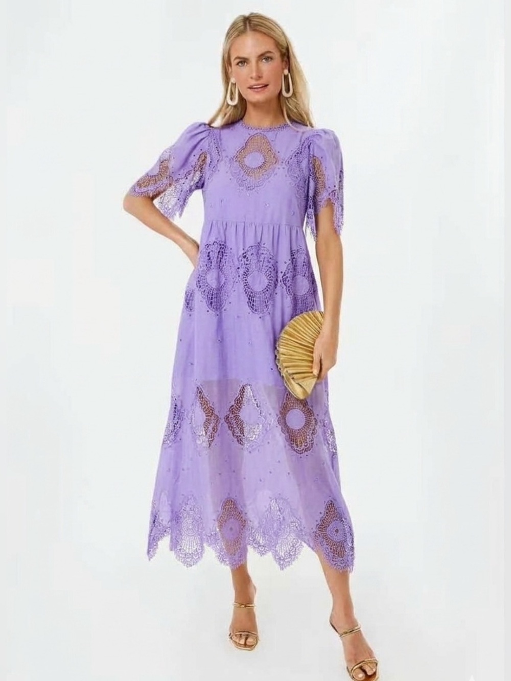 TUCKERNUCK Catalina Lavender Purple Midi Dress S NWOT